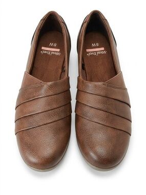 NIB Wear.Ever Brown Slip-On Comfort Loafers Size 8W Wide Width